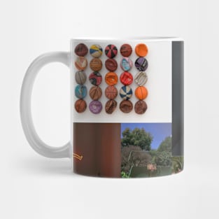 basketball aesthetic collage Mug